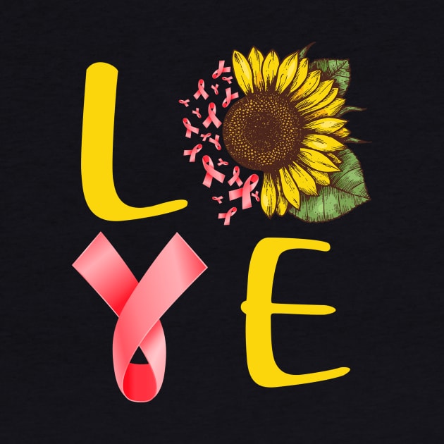 love hiv sunflower by TeesCircle